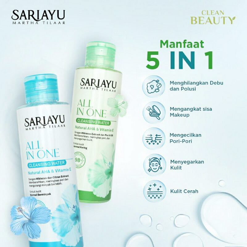 SARIAYU ALL IN ONE CLEANSING WATER NORMAL KERING | 150ml