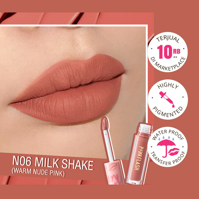 Pinkflash L01 Lasting Matte Lipcream - N06 Milk Shake