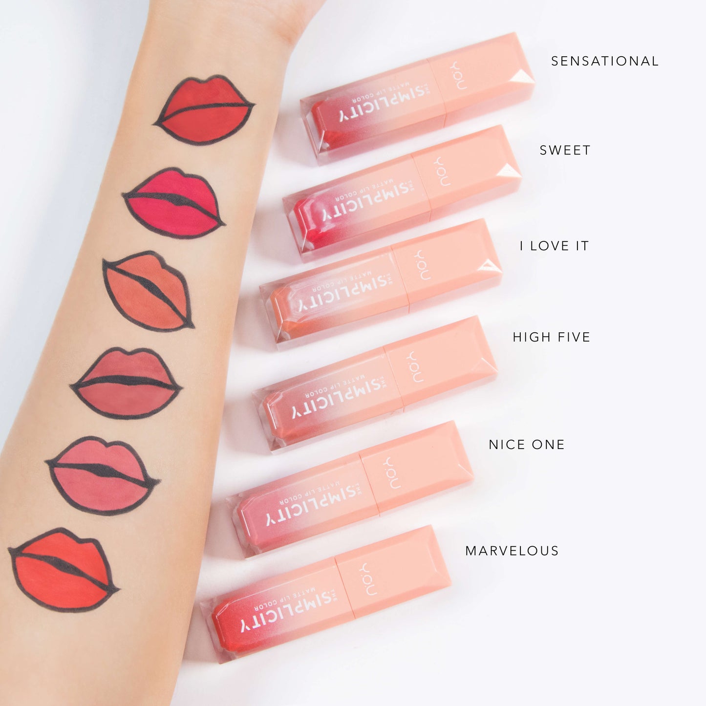 Y.O.U The Simplicity Matte Lip Color - 04 High Five