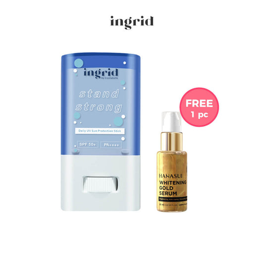 [Combo 1+1] Ingrid UV Stick Sunscreen + [Free] Hanasui Serum Whitening Gold