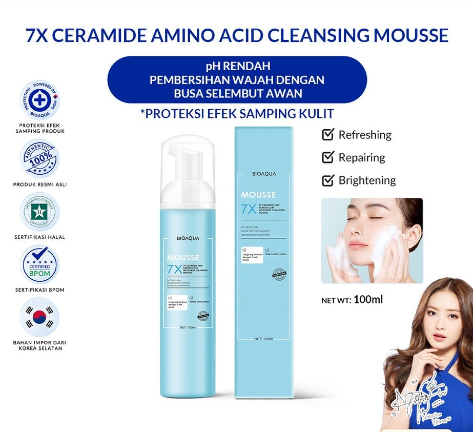 BIOAQUA 7x Ceramide Skin Barrier Care Moisturize Cleansing Mousse 100ml