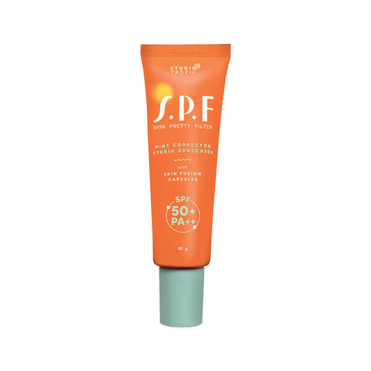 Studio Tropik Skin Pretty Filter SPF 50+ PA++ Correction Hybrid Sunscreen - Mint | 50 g