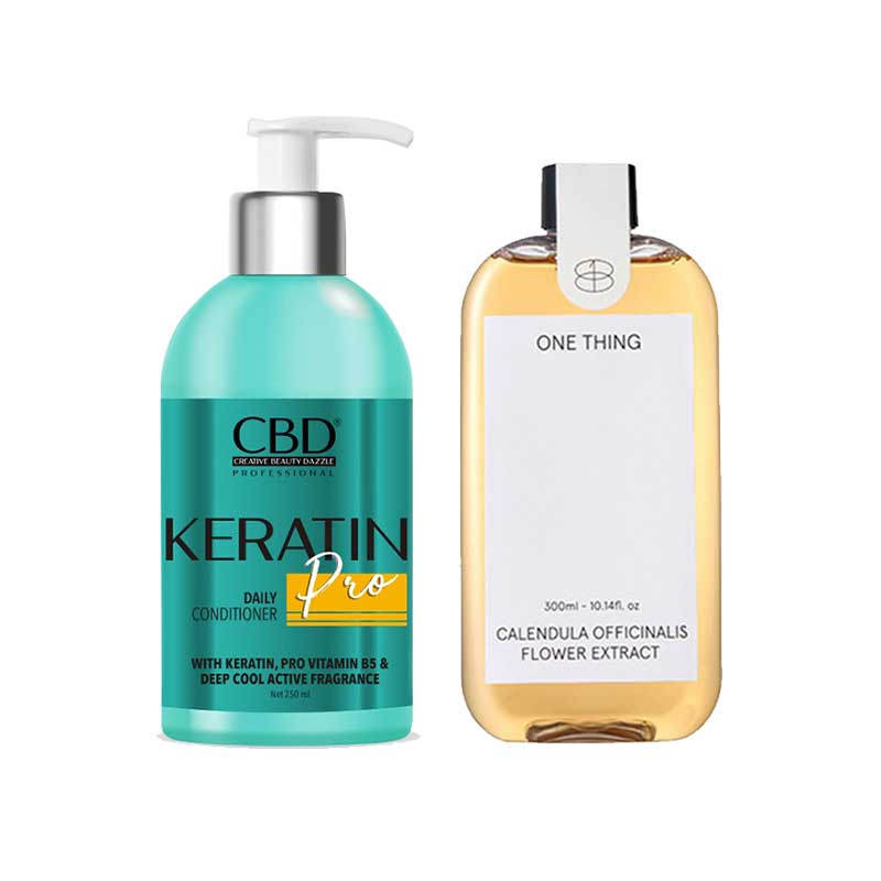 COMBO 1+1 CBD Keratin Pro Daily Conditioner | 250ml FREE One Thing Calendula Officinalis Flower Extract | 150 ml