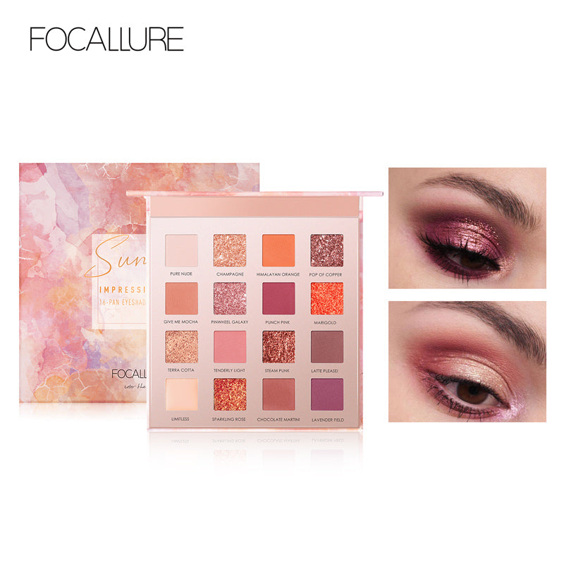 Focallure 16 Pan Eyeshadow Sunrise Palette The Impressionism Collection FA88