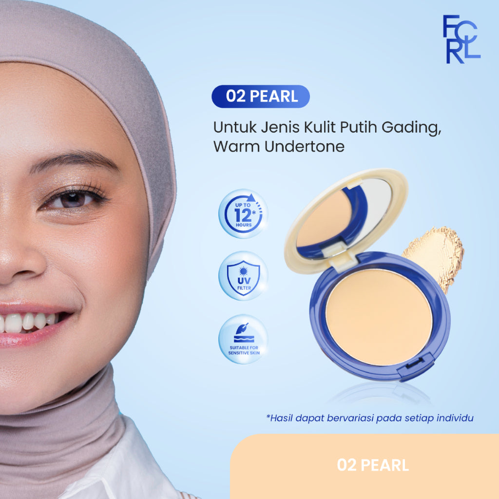 FOCALLURE Always Keep Me Covered Compact Powder - 02 PEARL