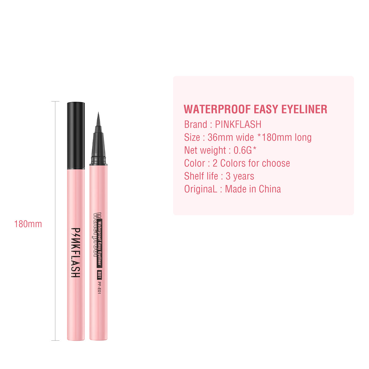 Pinkflash Waterproof Easy Eyeliner PF-E01 #B01