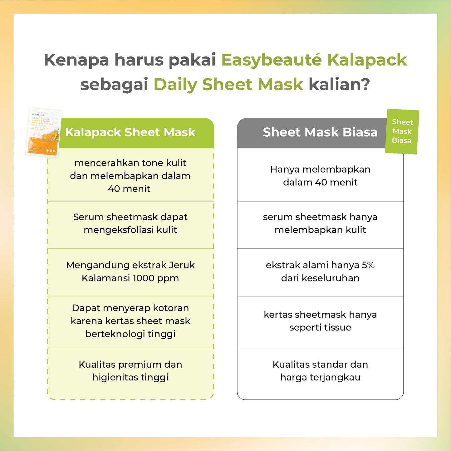 Easybeaute Sheetmask Kalapack | 30g