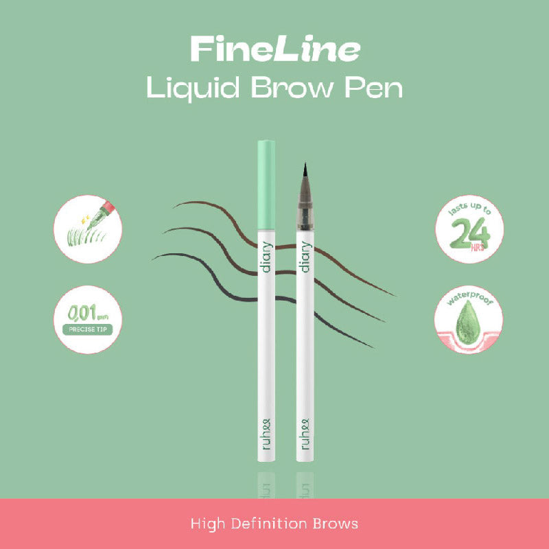 Ruhee Diary FineLine Liquid Brow Pen Wood - 01 | 0.8gr