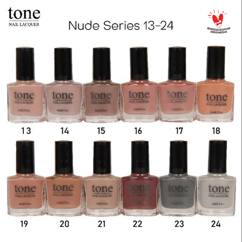 Tone Nail Polish Glossy Nude Series (1-24) 1 box | 192 ml