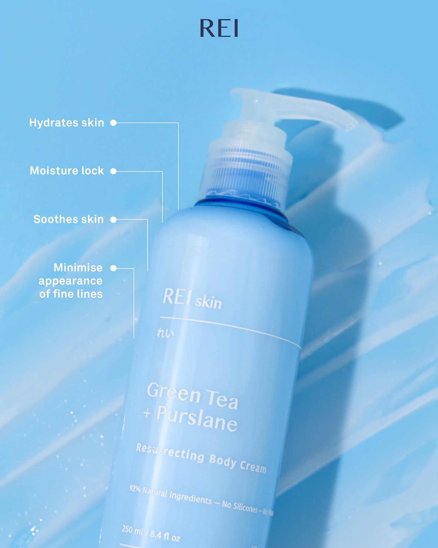 Rei.Skin Green Tea + Purslane Body Cream | 250 ml