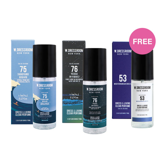 [Combo] W Dressroom Dress & Living Clear Perfume No. 76 Yeosu (70 ml) + No. 75 Yangyang (70 ml) + [Free] No. 53 Mediterranian Breeze