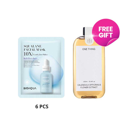 COMBO 6+1 BIOAQUA Squalane Facial Mask 28ml FREE ONE THING