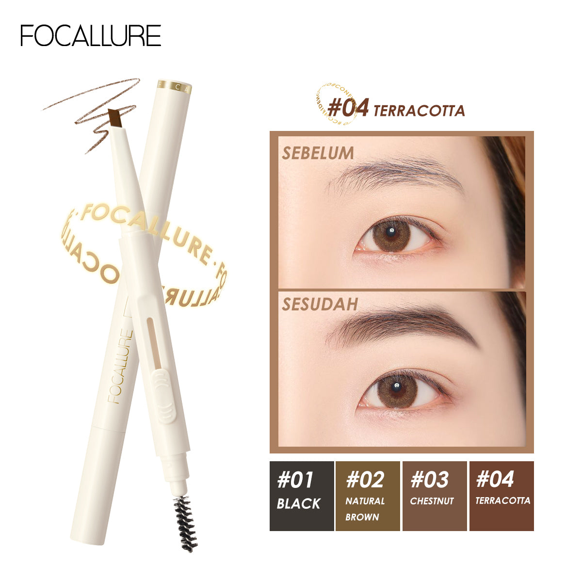 Focallure Silky Shaping Eyebrow Pencil FA202 #2