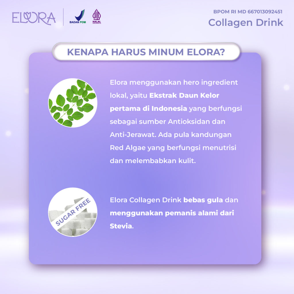 Elora Simply Pretty isi 12 (Kelor Collagen Beauty Drink)