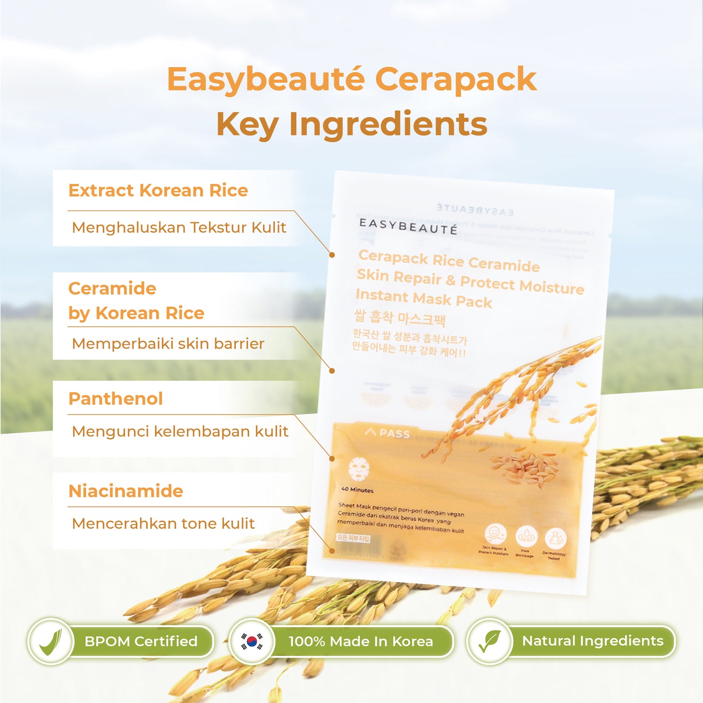 Easybeaute Sheetmask Cerapack | 30g