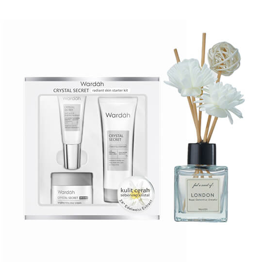 [Combo] Wardah Crystal Secret Radiant Skin (900 g) + [Free] Wardah Reed Diffuser