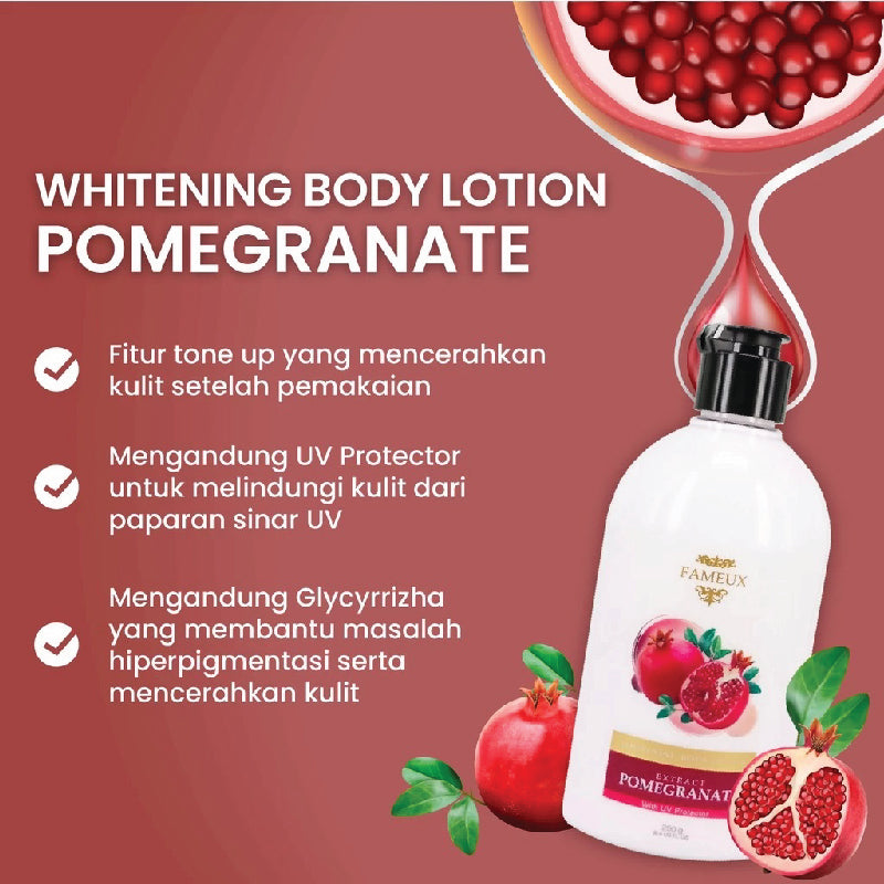 Fameux Whitening Body Lotion Pomegranate Original | 250 ml