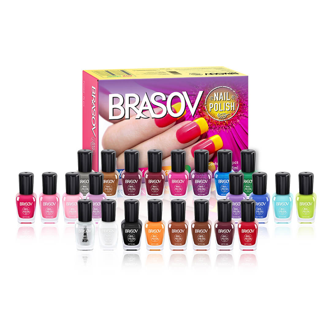 Brasov Nail Polish Mix Colors 24 pcs | 8 ml