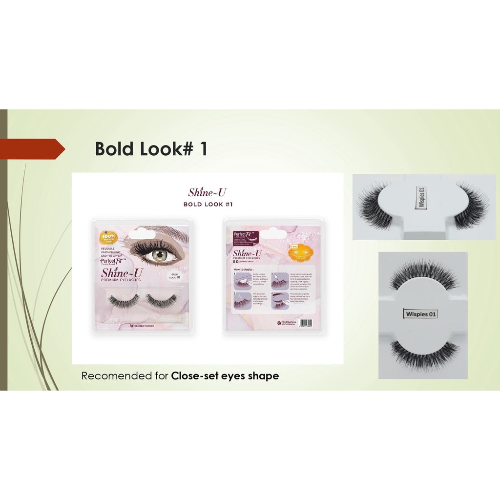 Shine-U Premium Eyelashes â Bold Look 1 #BL1