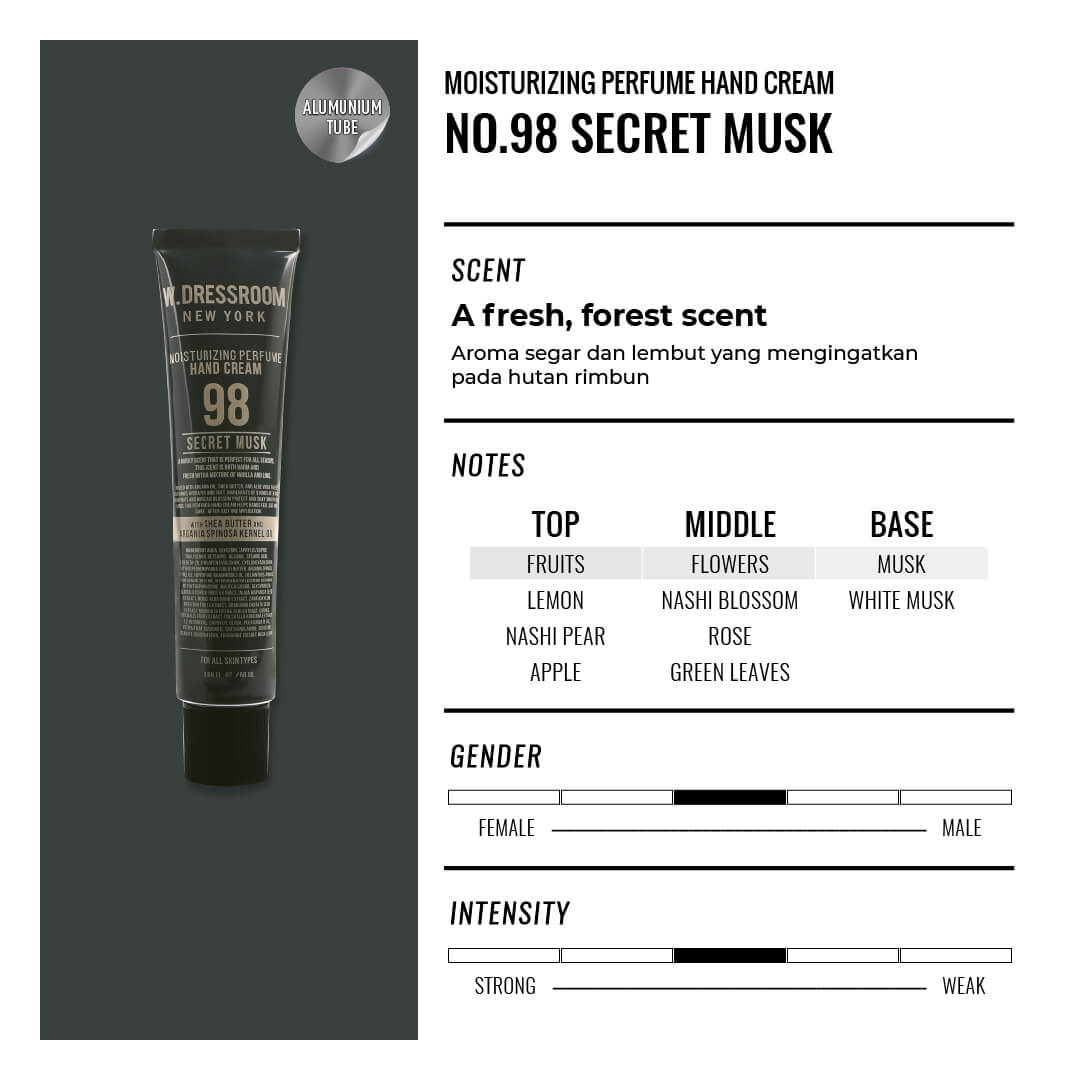 WDresroom Hand Cream No. 98 Secret Musk - Perfumed Lotion | 50 ml