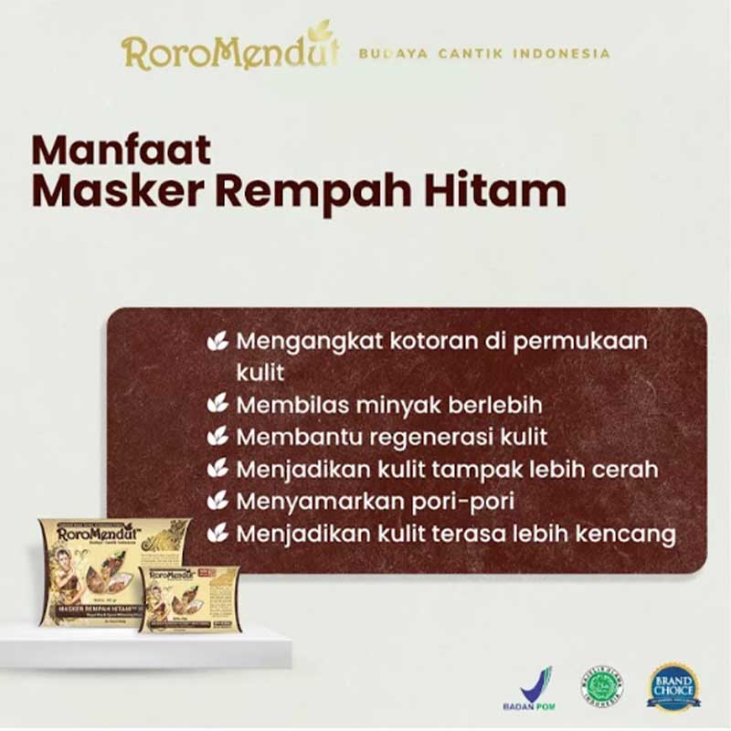 Roro Mendut Masker Rempah Hitam Whitening Mask | 40 g