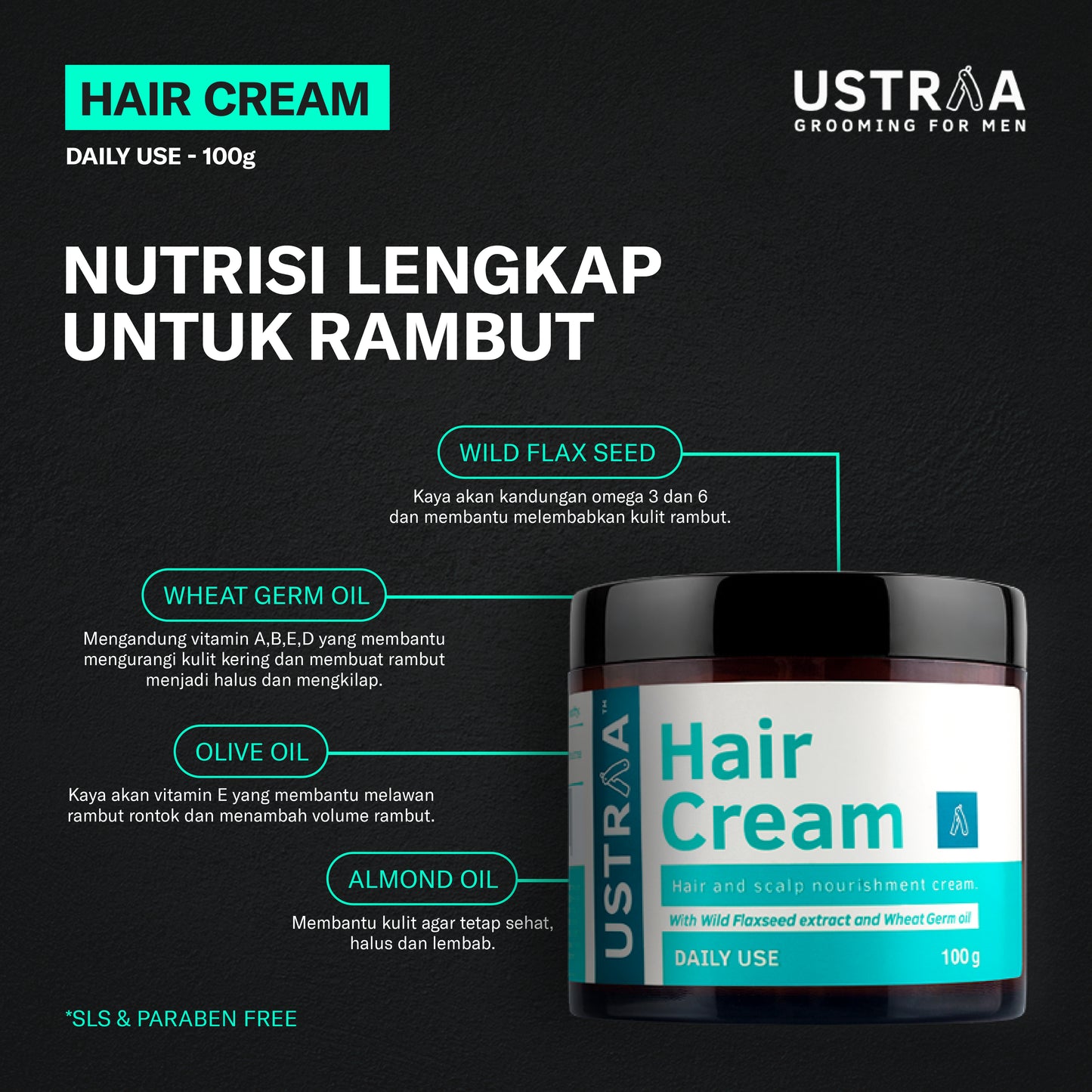 Ustraa Hair Cream | 100 g