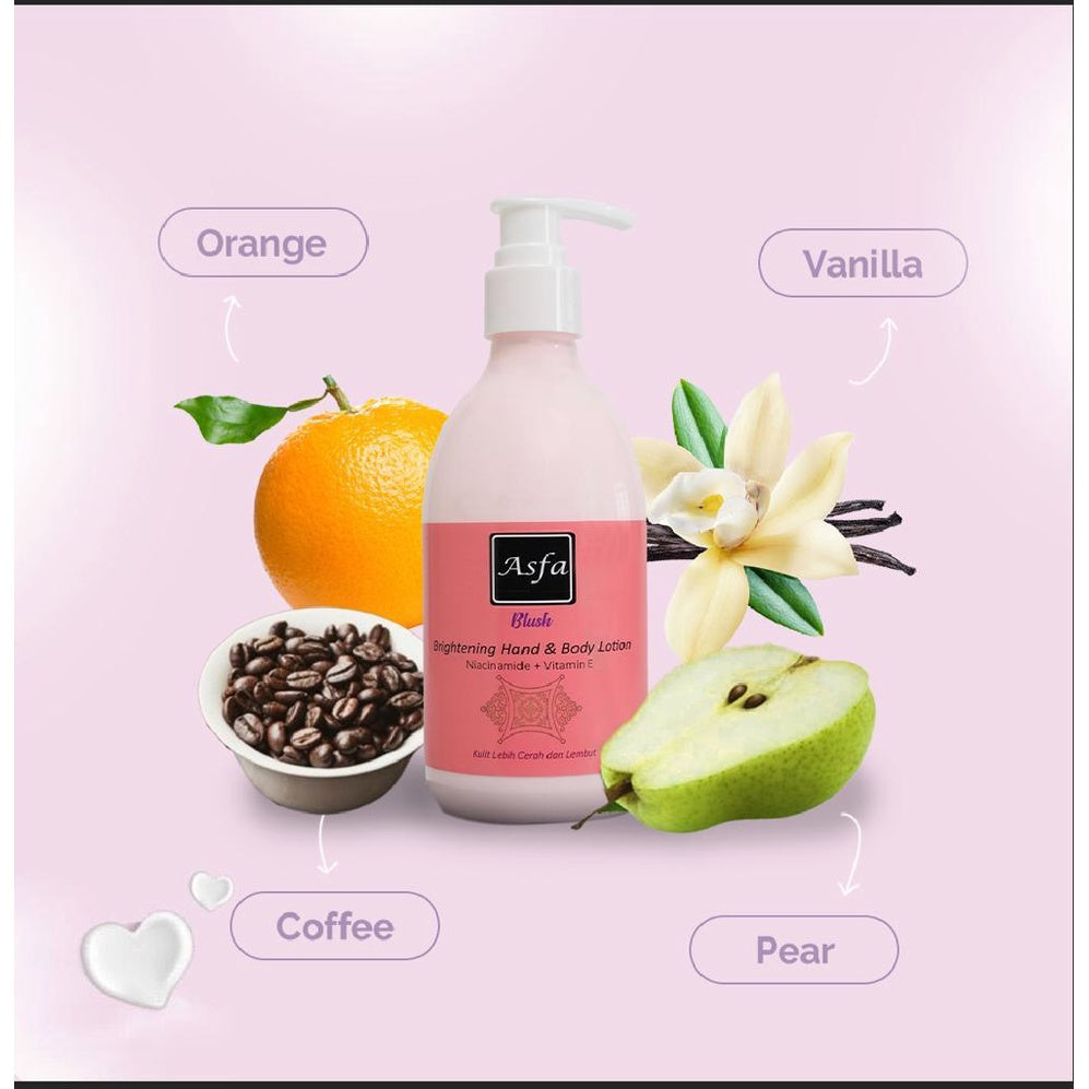 Asfa by Tokyo Night Brightening Body Lotion (Blush) Peach | 300 ml