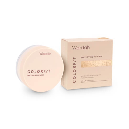 Wardah Colorfit Mattifying Powder - 23W Warm Ivory | 80 g