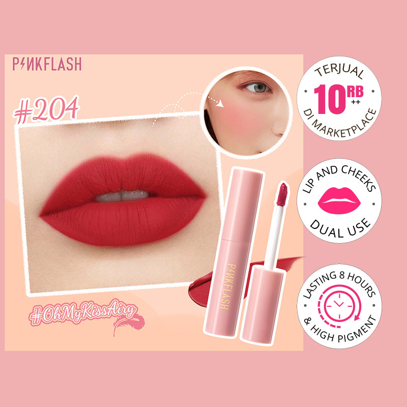 Pinkflash M01 Lip & Cheek Duo Matte Tint - #204 | 30 ml