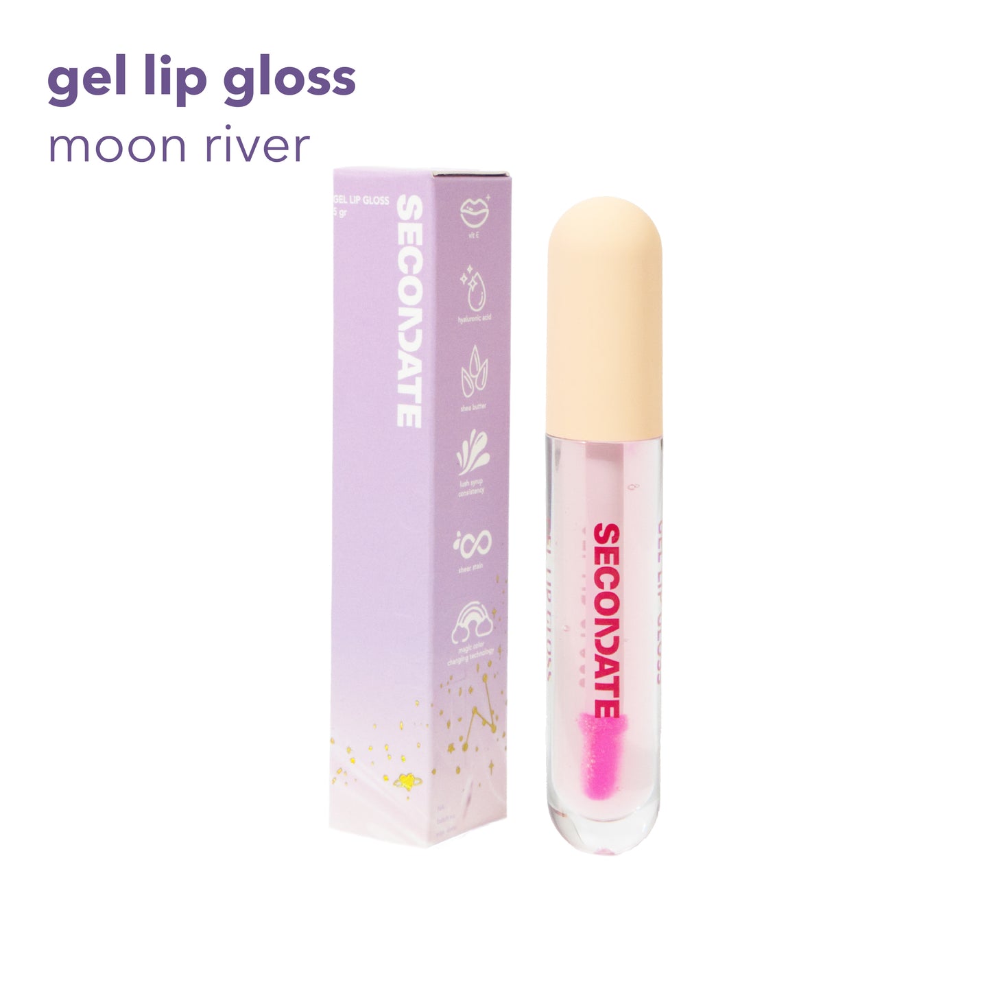 Secondate Gel Lip Gloss Moon River