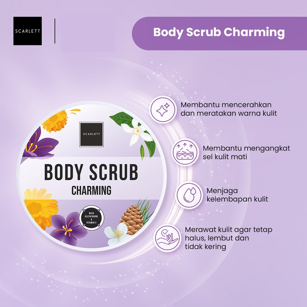 Scarlett Whitening Body Scrub Charming