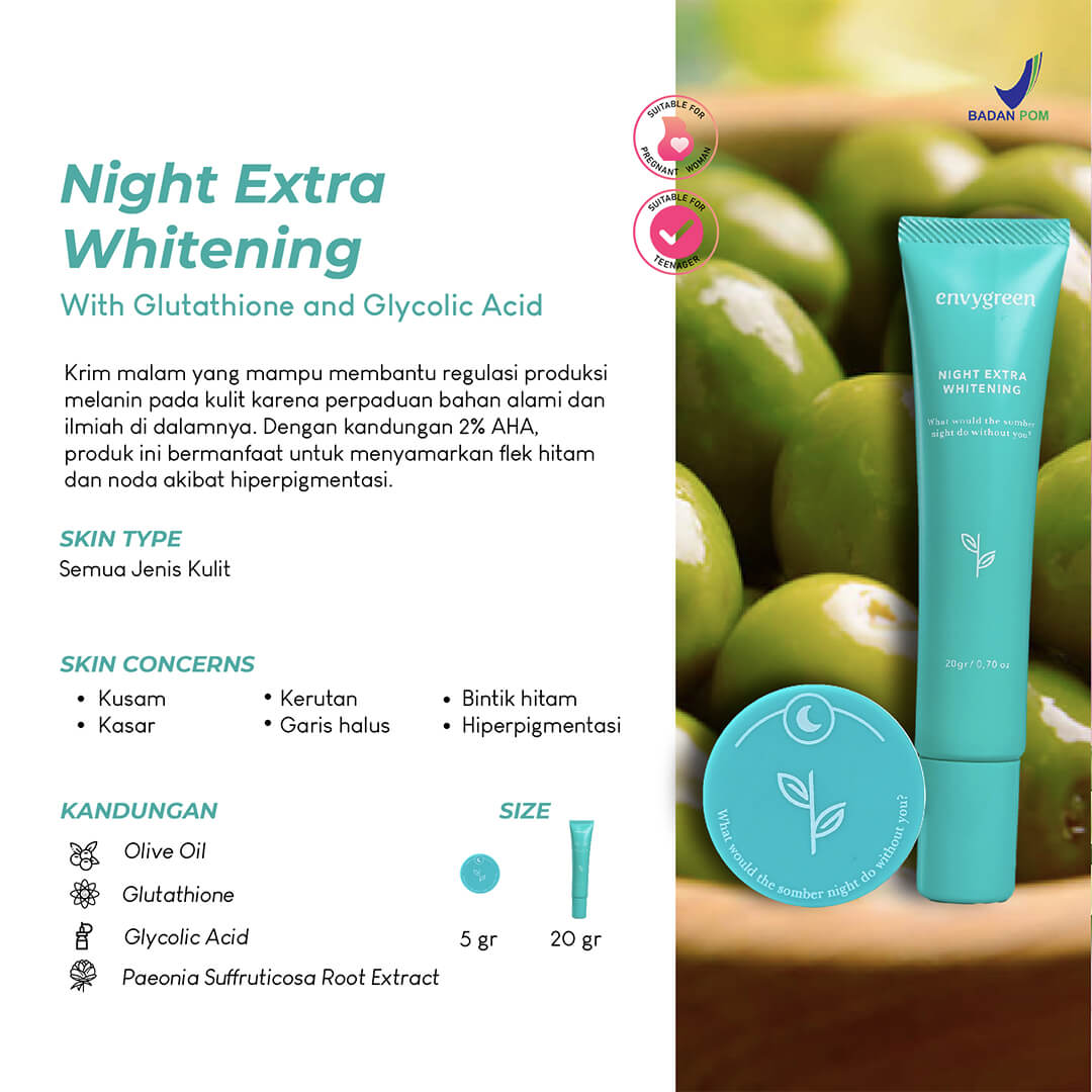 Envygreen Night Extra Whitening | 20 g