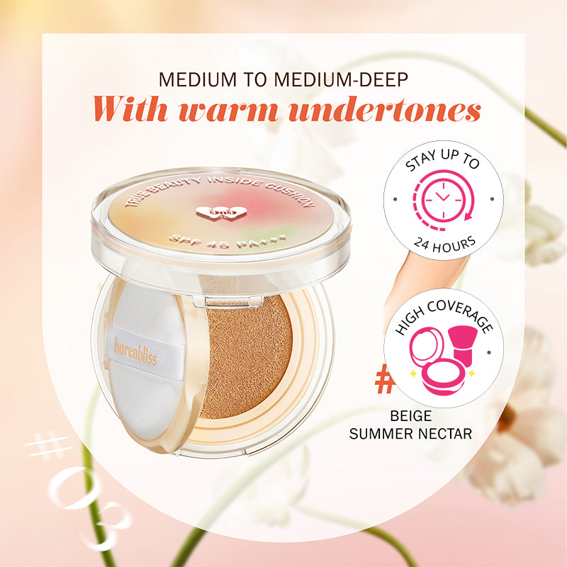 Barenbliss True Beauty Inside Cushion - 03 Beige Summer Nectar