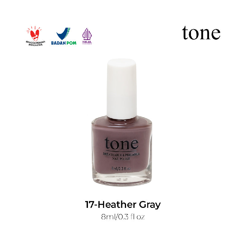 TONE Breathable and Peelable Nail Polish Neutral Palette Series 17