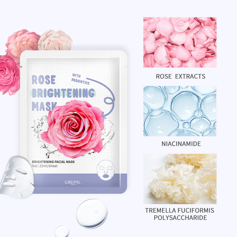 Girlpal Rose Brightening Face Sheet Mask