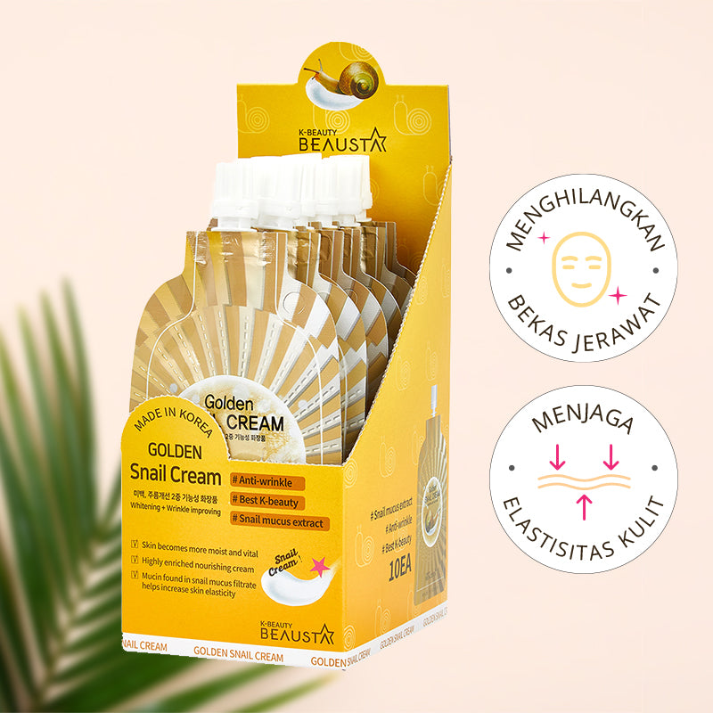 Beausta Golden Snail Cream | 15 ml X 10 Pcs