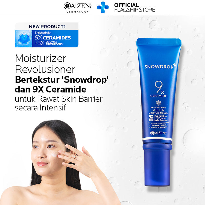 Aizen SNOWDROP 9X Ceramide Skin Barrier Aqua Moisturizer Gel | 50 gr