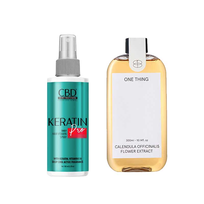 COMBO 1+1 CBD Keratin Pro Daily Hair Vitamin Spray | 100ml FREE One Thing Calendula Officinalis Flower Extract | 150 ml