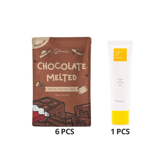 COMBO 6+1 Mask By Lea Masker Chocolate| 10g FREE Bellflower