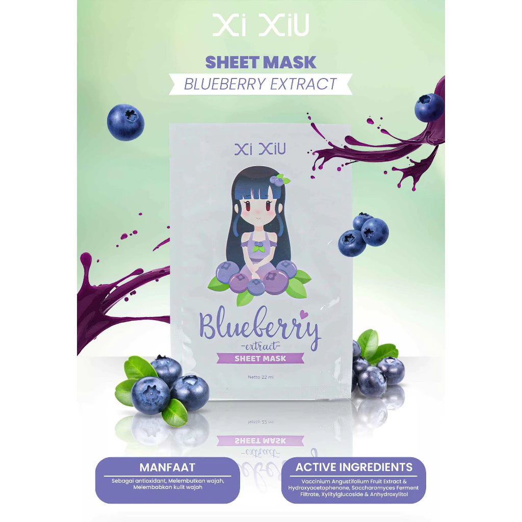 Xi Xiu Sheet Mask With Bluberry Extract | 22 ml