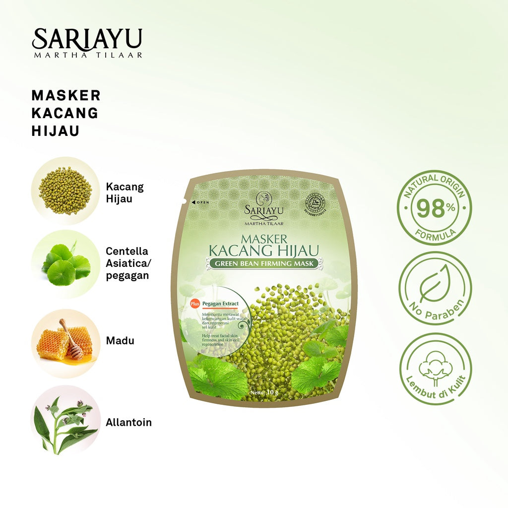 SARIAYU MASKER KACANG HIJAU SACHET | 10g