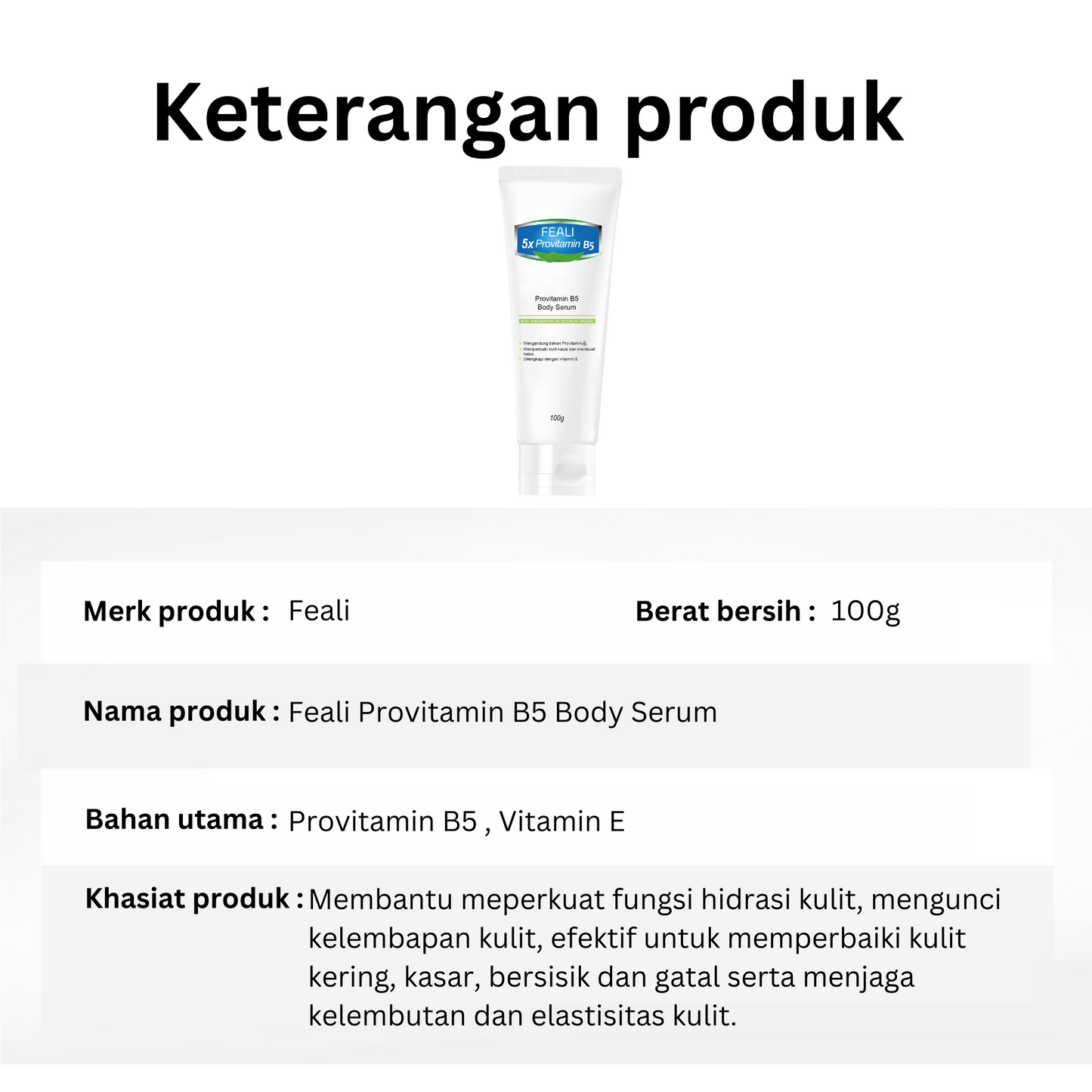 Feali Provitamin B5 Body Serum | 500gr + 100gr