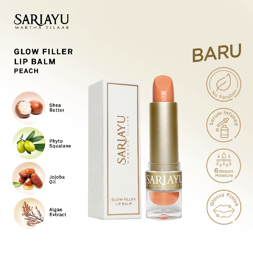 SARIAYU GLOW FILLER LIP BALM PEACH | 4.2g