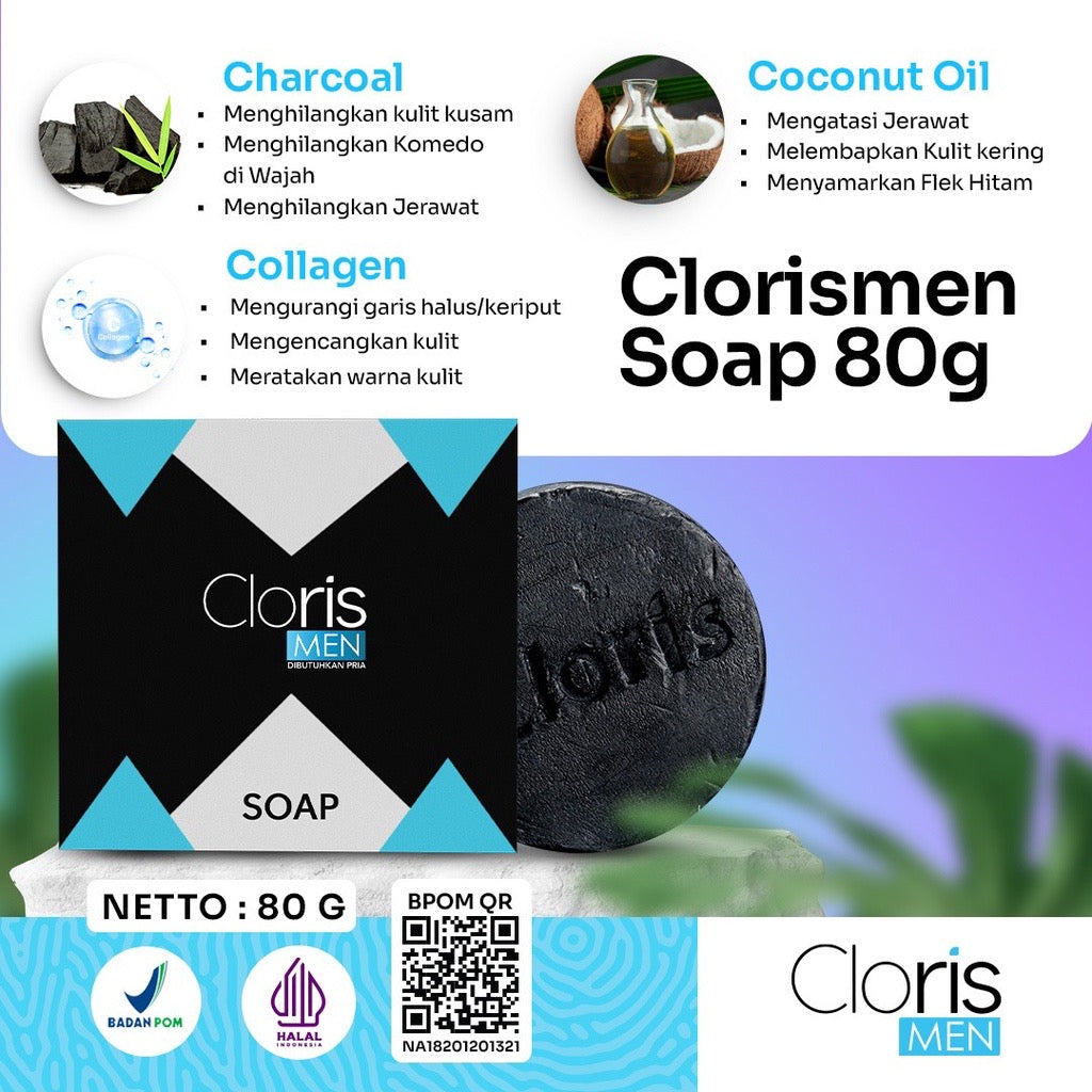 Clorismen Sabun Pembersih Muka | 80 g