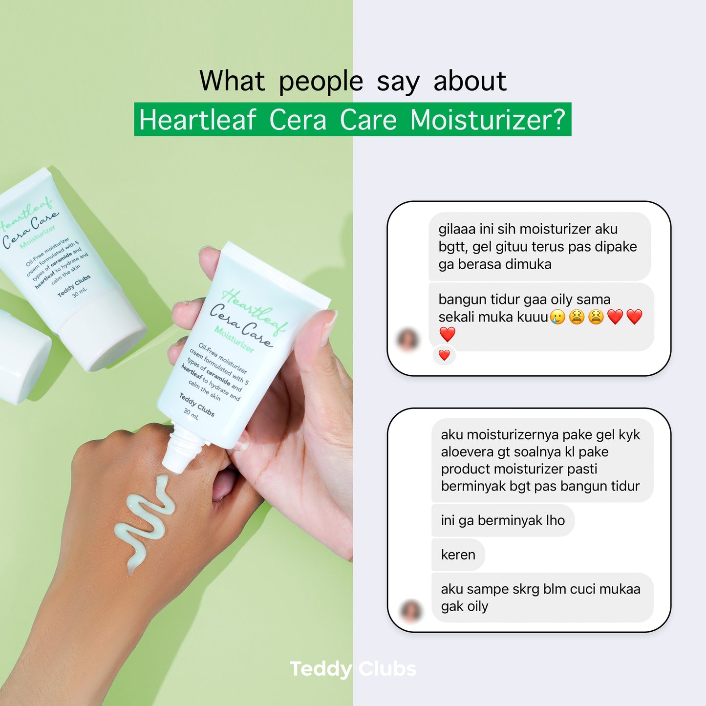 Teddy Clubs Heartleaf Cera Care Moisturizer | 30gr