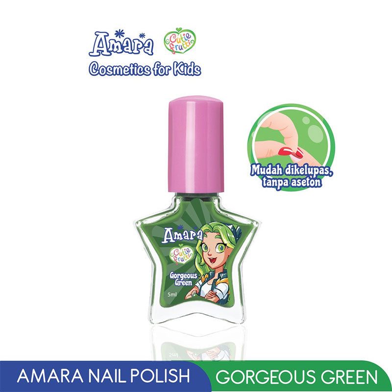 Amara Kids Nail Polish Gorgeous Green | 5 ml