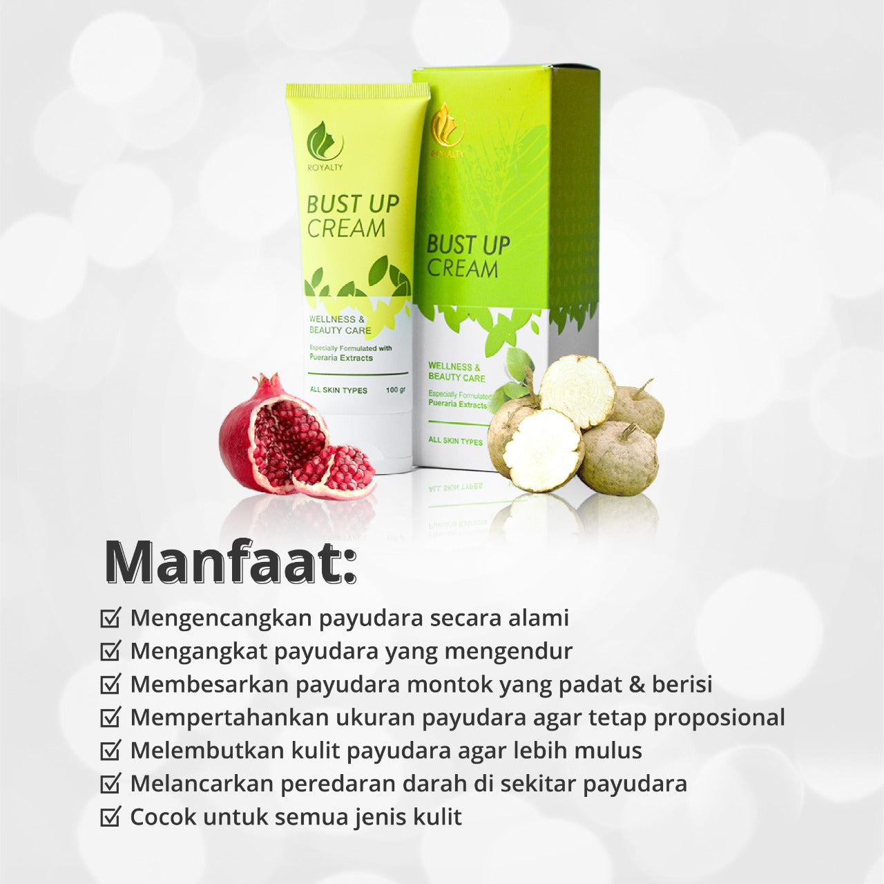 Glowpedia Royalty Bust Up Cream (Krim Pengencang Payudara) | 100 g