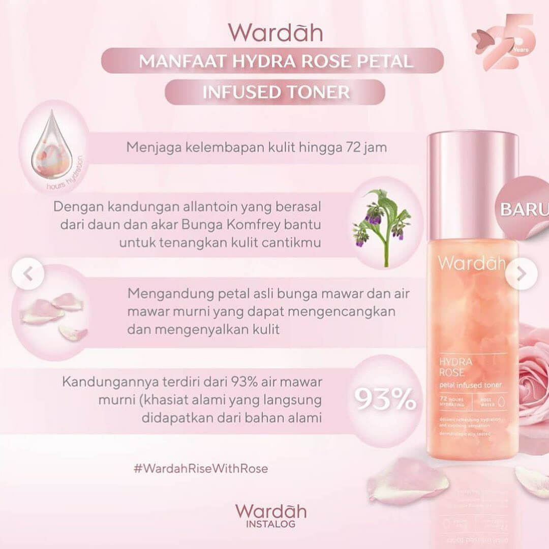 Wardah Hydra Rose Petal Infused Toner | 100 ml