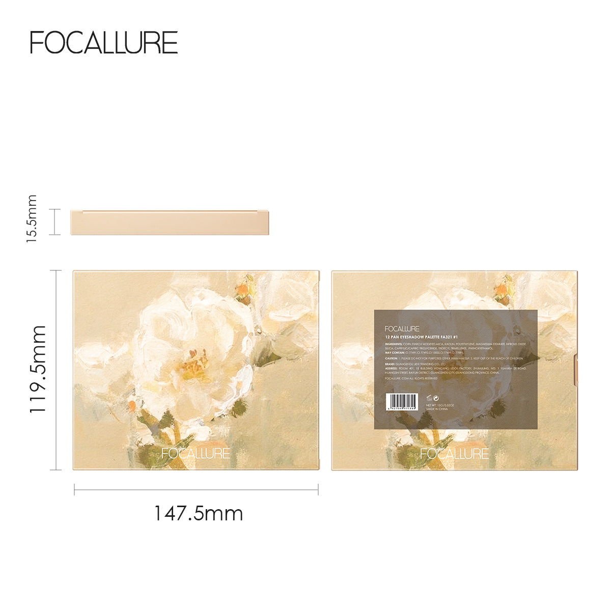 Focallure 12 Pan Eyeshadow Palette FA321 #1