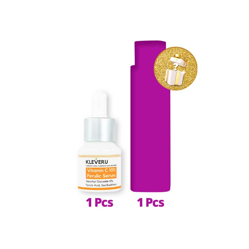 COMBO 1+1 Kleveru Vitamin C 10% Ferulic Serum | 20 ml Free Mystery Box